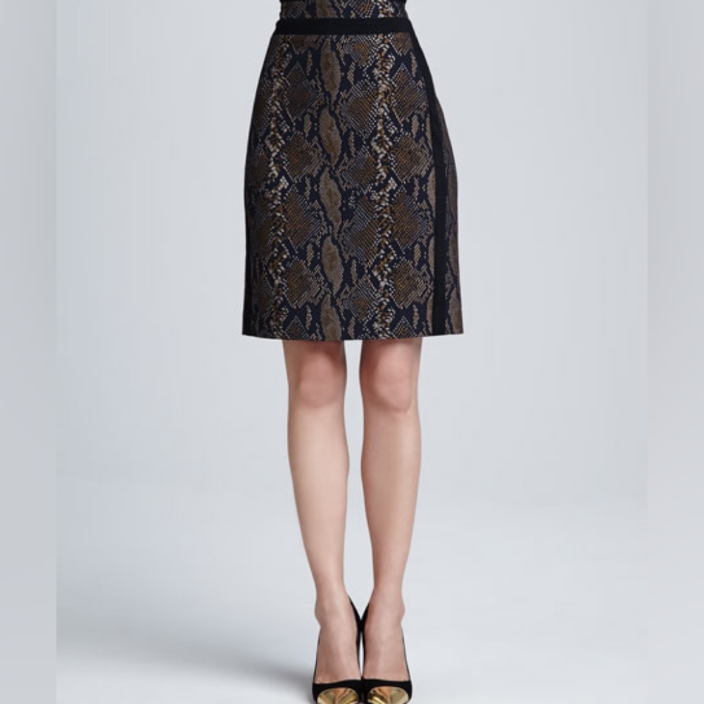 Diane Von Furstenberg Marta Python-Print Pencil S… - image 3